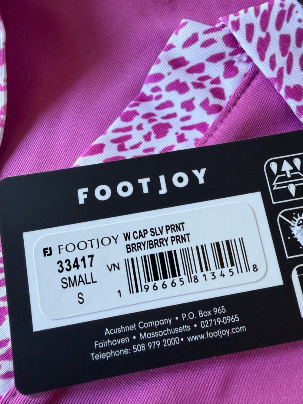 Footjoy NWT women’s cap sleeve berry purple women’s polo shirt size small - Picture 5 of 7